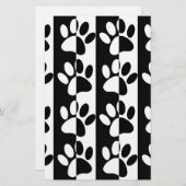 Zwart-witte hoofddoekjes en stripes briefpapier (Voorkant / Achterkant)