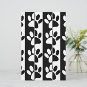 Zwart-witte hoofddoekjes en stripes briefpapier (Staand voorkant)