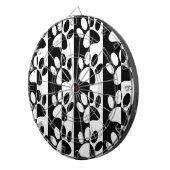 Zwart-witte hoofddoekjes en stripes dartbord (Voorkant Rechts)