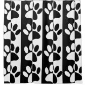 Zwart-witte hoofddoekjes en stripes douchegordijn (Voorkant)