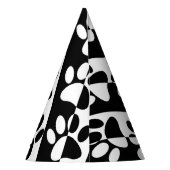 Zwart-witte hoofddoekjes en stripes feesthoedjes (Achterkant)