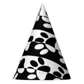 Zwart-witte hoofddoekjes en stripes feesthoedjes (Links)