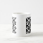 Zwart-witte hoofddoekjes en stripes koffiemok (Center)