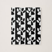 Zwart-witte hoofddoekjes en stripes legpuzzel (Verticaal)