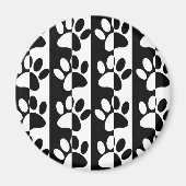 Zwart-witte hoofddoekjes en stripes magneet (Voorkant)