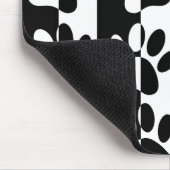 Zwart-witte hoofddoekjes en stripes muismat (Hoek)