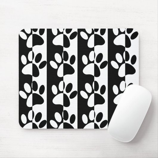 Zwart-witte hoofddoekjes en stripes muismat (Met muis)