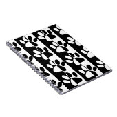 Zwart-witte hoofddoekjes en stripes notitieboek (Rechterzijde)