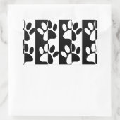 Zwart-witte hoofddoekjes en stripes rechthoekige sticker (Tas)