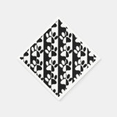 Zwart-witte hoofddoekjes en stripes servet (Hoek)