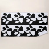 Zwart-witte hoofddoekjes en stripes strandlaken (Voorkant)