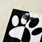 Zwart-witte hoofddoekjes en stripes strandlaken (In situ)