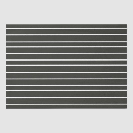 Zwart Witte Horizontale Strepen Tissuepapier (Voorkant)