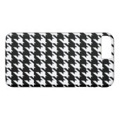 Zwart-witte houndstooth Case-Mate iPhone case (Achterkant (Horizontaal))