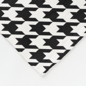 Zwart-witte houndstooth fleece deken (Hoek)