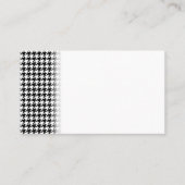 Zwart Witte Houndstooth Geruite Stof Plaatskaartje (Voorkant)