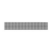 Zwart Witte Houndstooth Geruite Stof Uitnodigingen Wikkel (Vlak)