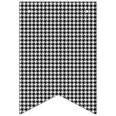 Zwart Witte Houndstooth Geruite Stof Vlaggetjes (Tweede vlag)