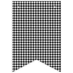 Zwart Witte Houndstooth Geruite Stof Vlaggetjes
