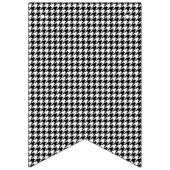 Zwart Witte Houndstooth Geruite Stof Vlaggetjes (Derde vlag)