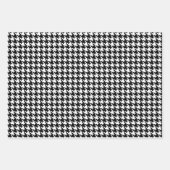 Zwart-witte houndstooth inpakpapier vel (Voorkant 2)