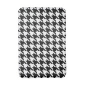 Zwart Witte Houndstooth Rutpatroon Badmat (Voorkant Verticaal)