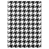 Zwart Witte Houndstooth Rutpatroon Klembord (Achterkant)