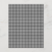 Zwart Witte Houndstooth Tissue Abstracte Figuren Flyer (Achterkant)