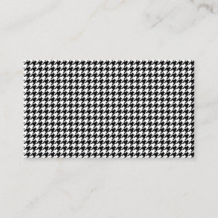 Zwart Witte Houndstooth Weefsel Abstracte Figuren Visitekaartje