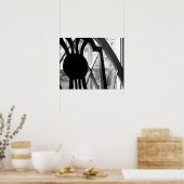 Zwart-witte houten stoel in Cabin Window 16x20 Poster (Keuken)