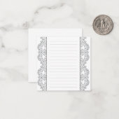 Zwart-witte huizen grenzen aan lijnen notitiekaartje (Voorkant / Achterkant in situ)