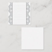 Zwart-witte huizen grenzen aan lijnen notitiekaartje (Voorkant / Achterkant)