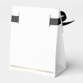 Zwart-witte huwelijksgunstdozen Tent Gouden Lijn Bedankdoosjes (Achterkant)