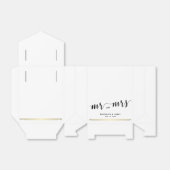 Zwart-witte huwelijksgunstdozen Tent Gouden Lijn Bedankdoosjes (Uitgevouwen)