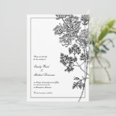 Zwart-witte illustratie met flessen De datum opsla Save The Date (Staand voorkant)