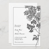 Zwart-witte illustratie met flessen De datum opsla Save The Date (Voorkant / Achterkant)