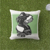 Zwart-witte illustratie van eenden buitenkussen (Gras)