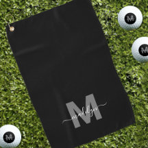 Zwart Witte Initiële Naam Monogram