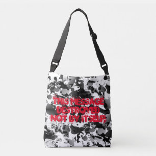 Zwart-witte INK SPLASHT naadloos patroon Crossbody Tas