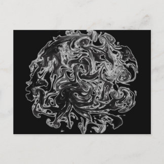 Zwart-witte inkt briefkaart