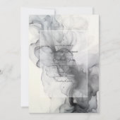 Zwart-witte inkt bruiloft kaart (Voorkant)