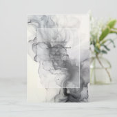 Zwart-witte inkt bruiloft kaart (Staand voorkant)