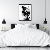 Zwart-witte inkt Trendy Modern Art Design Poster