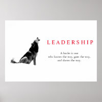 Zwart Witte Inspirerende Leiderschap Wolf