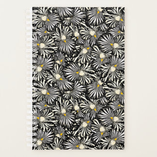 Zwart-witte irisbloem planner