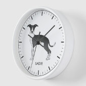 Zwart-witte Italiaanse Windhond Met Aangepaste Tek (Hoek)