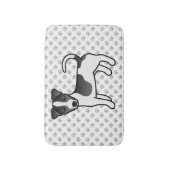 Zwart-witte Jack Russell Terrier hond met gladde v Badmat (Voorkant Verticaal)