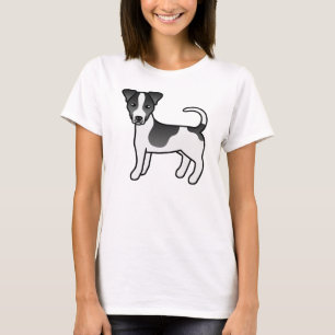Zwart-Witte Jack Russell Terrier met Gladde Vacht T-shirt