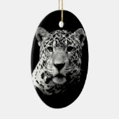 Zwart-witte jaguar keramisch ornament (Rechts)