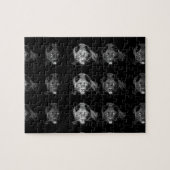 Zwart-witte jaguar legpuzzel (Horizontaal)